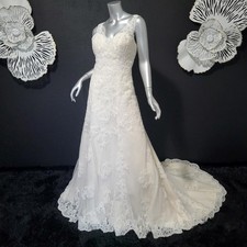 NWT 1475 ELLA ROSA 8/10 IVORY EMBELLISHED CRYSTAL BEADED WEDDING DRESS GOWN