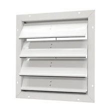 Aluminum Automatic Shutter Gable Louver Vent 19.25inx19.25in Weather-Resistant