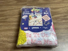 NOS Vtg New Sesame Street 3 Piece Toddler Sheet Set 1993 Elmo Big Bird 28x52