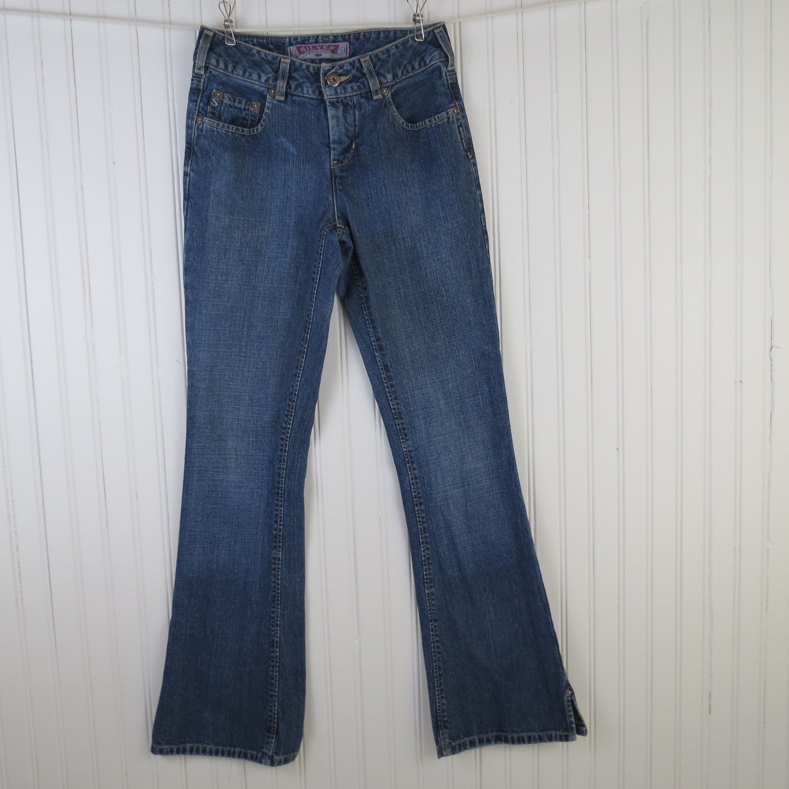 Silver Clothing Company Womens Jeans Flare Medium Wash 100% Canada Cotton 26x31.