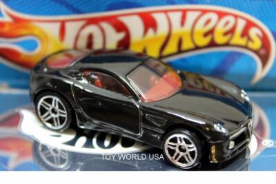 2014 Hot Wheels #29 HW City Nightburnerz Alfa Romeo 8C Competizione black