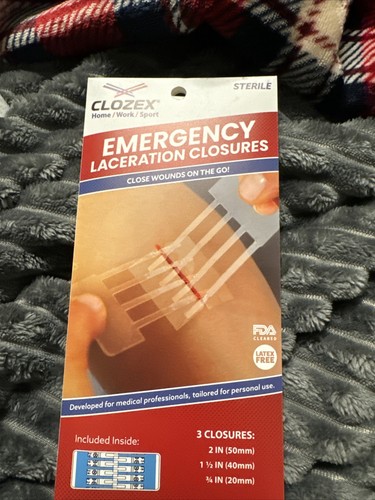 3-Count,Clozex Emergency Laceration Closures - Repair Wounds Without Stitches - 第 1/5 張圖片