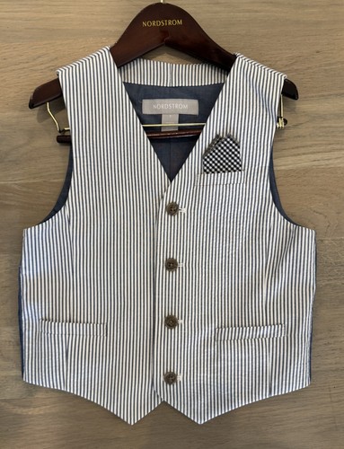 Nordstrom 3-Piece Seersucker Suit for Boys Size 7 - Picture 6 of 8