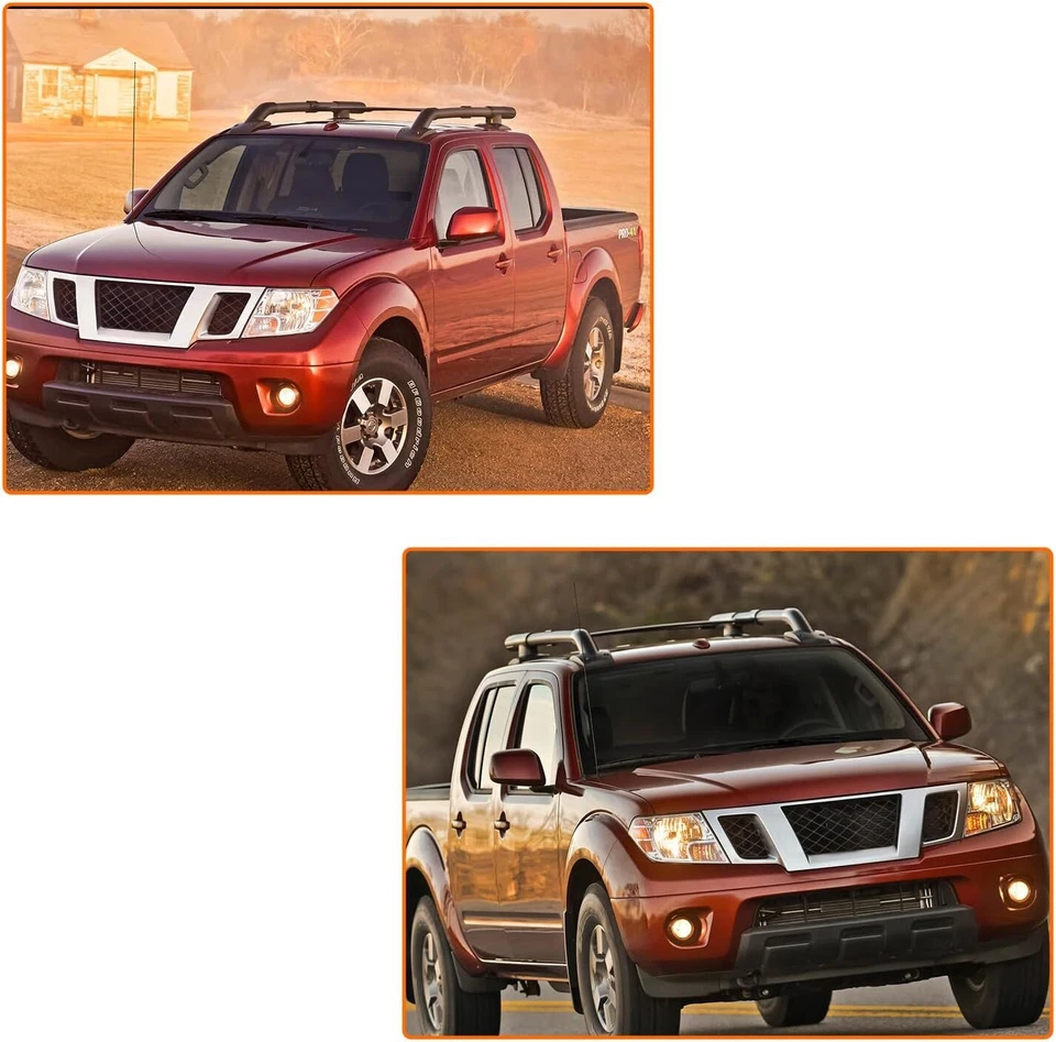 Portaequipajes riel de techo negro estilo OE de 4 puertas Nissan Frontier 05-22 Foto 4 de 4