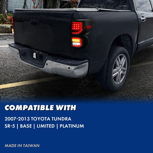 Luz trasera LED completa con freno de humo barra doble forma de C para Toyota Tundra 2007-2013 - Imagen 9 de 12