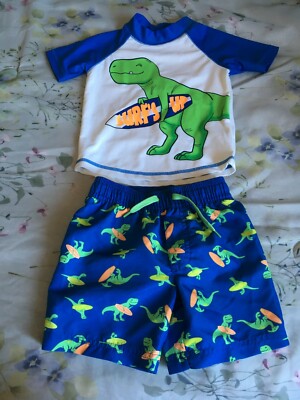 Carters simple joys two piece swim suit dinosaur 2T
