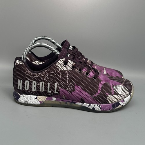 Nobull Outwork Magnolia Women's 8.5 Purple Floral Athletic Sneakers Lace-Up
