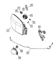 Genuine Mopar Headlamp Park And Turn Lamp Right 55277410ag