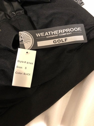 Weatherproof Garment Co Mens Golf Jacket Sz Small Black Removable sleeve - Picture 12 of 12