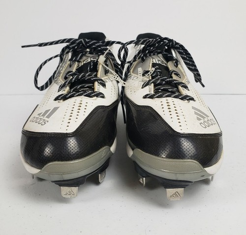 Adidas Litestrike Baseball Cleats White Black Low Top Men's Size 12 - Picture 5 of 20