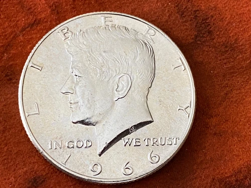 1966 Kennedy Half Dollar Bu 40% Silver