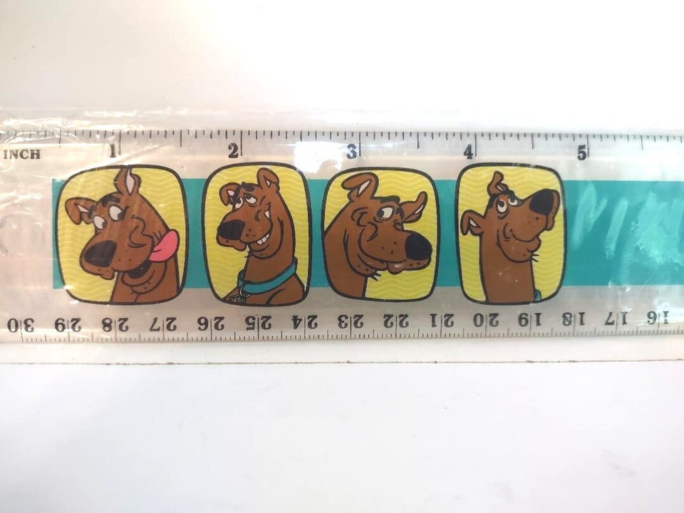 Scooby-Doo plastic ruler NEW vintage inches and centimeters multiple ...