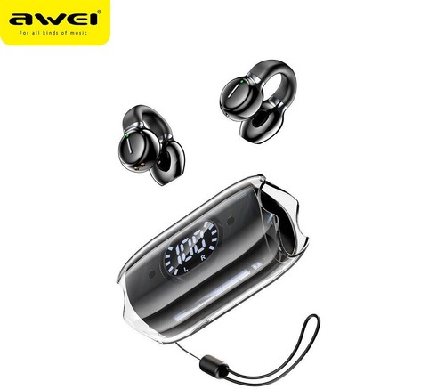 AWEI TZ7 Wireless Earbuds Headphones Digital Bluetooth HIFI LED Clip-on Sport AU - Picture 11 of 12