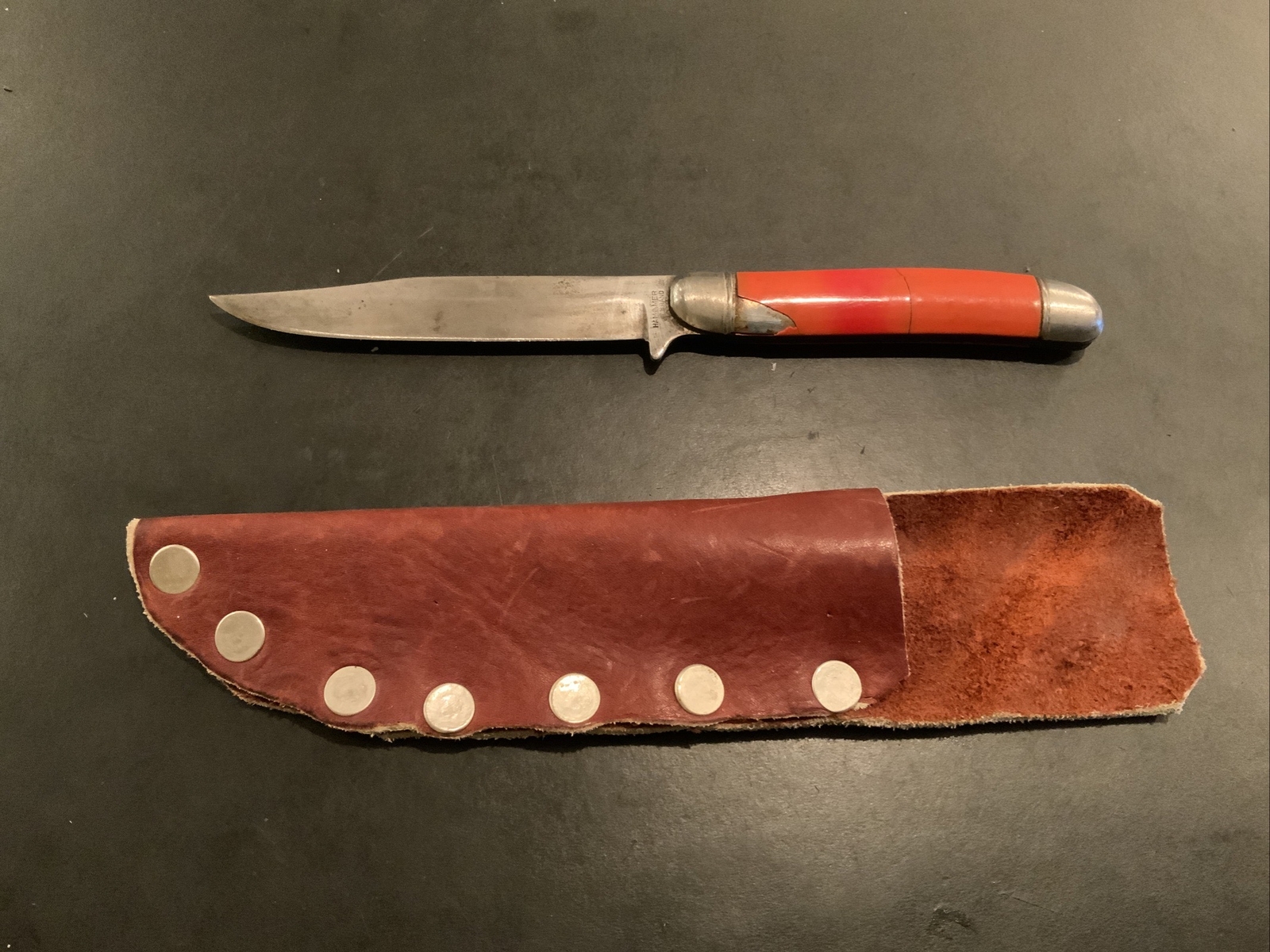 Vintage Hammer Brand USA 7” Fixed Blade Knife W/ Sheath eBay