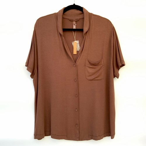New Skims Size XL Soft Lounge Pajama Sleepwear Top Short Sleeve Jasper