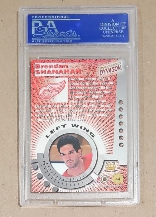 1997-98 Pacific Dynagon Copper #44 Brendan Shanahan Red Wings PSA 8 - Image 2 of 3