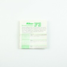 Nikon F3 Focusing Screens Guide - Original Instructional Catalogue