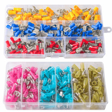 Gauge 22-10 AWG Piggy Back Spade Quick Splice Crimp Terminal Connector Mixed Kit