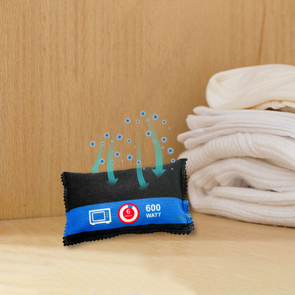 Car Dehumidifier Desiccant Dehumidifier Bag Reusable for Car (black