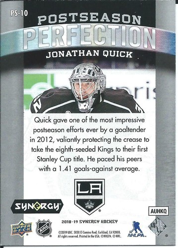 2018-19 Upper Deck Synergy Postseason Perfection "You Pick / Choose from list" - Picture 21 of 41