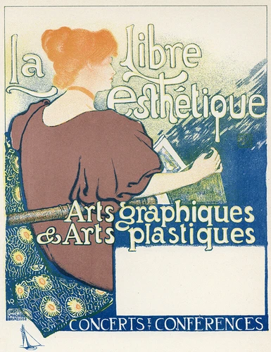 Orig 1897 litho "La Libre Esthétique" Théo Van Rysselberghe – Das Moderne Plakat