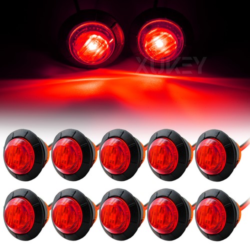 đ„10x Rund Mini LED Begrenzungsleuchte Positionsleuchte 12V/24v AnhĂ€nger LKW Rot - Bild 8 von 9