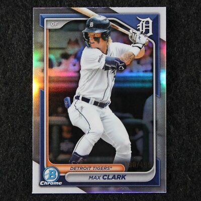 #ad #ad 2024 Bowman Chrome Max Clark 499 Refractor #BCP 195 Detroit Tigers $14.95