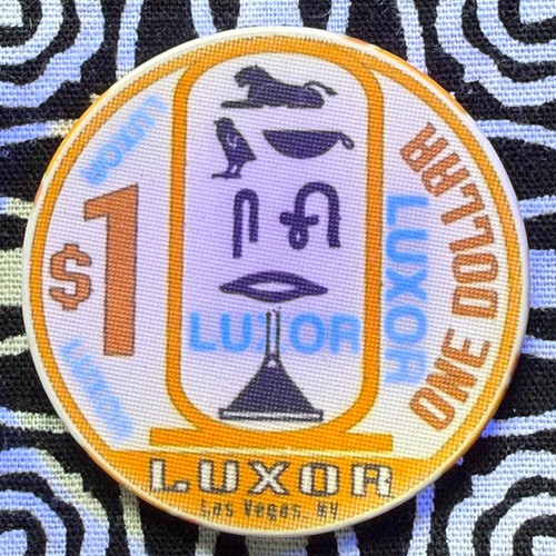 Luxor 1 $ Luxor/Zirkus Zirkus UV Sicherheit Briefmarke Las Vegas Nevada Casino Chip V622