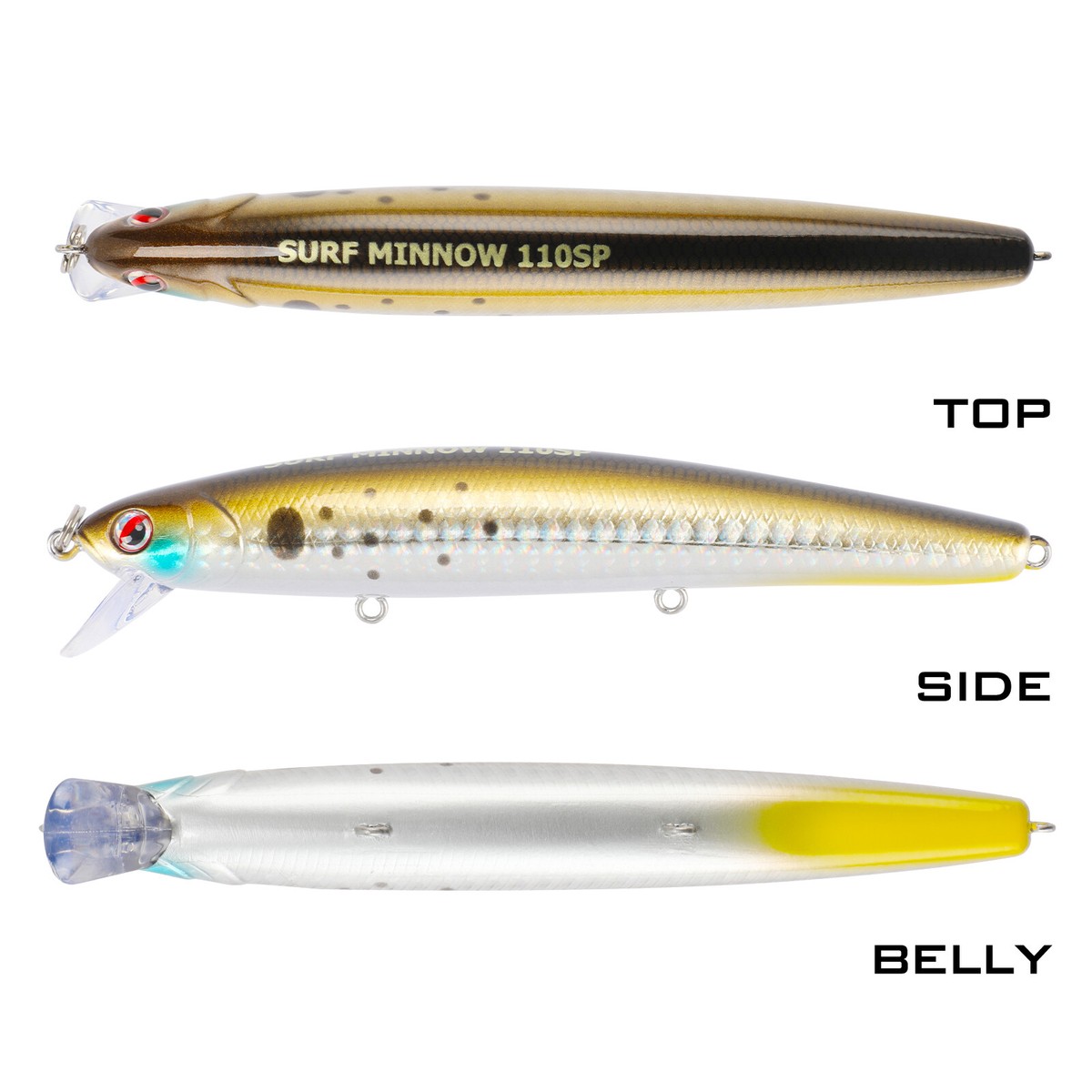 LITTMA Surf Minnow 110 Fishing Lure – Suspending Jerkbait For Saltwater & Freshwater