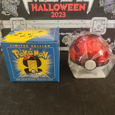Pokemon Limited Edition 23k Gold Plated Card Pikachu Pokeball