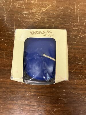 Molca Designs Blue 3'' Unscented Floating Art Candle Vintage Made In Netherlands