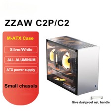 Aluminum MATX Case Side Tempered Glass ATX Power Supply Computer Desktop Chassis