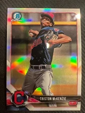 QTY: 2018 Bowman Draft Chrome - Triston McKenzie - Rookie Refractor #BDC-162