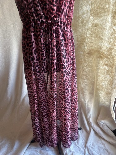 abito donna "Forever 21 Exclusive" tg. Maxi leopardo e pizzo rosa M nuovo senza etichette - Foto 5 di 5