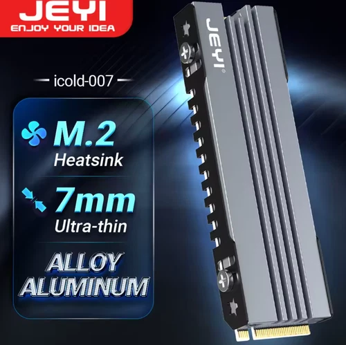 JEYI M.2 SSD Heatsink, 2280 NVME NGFF SSD Cooling Full Aluminum Cooler Radiator
