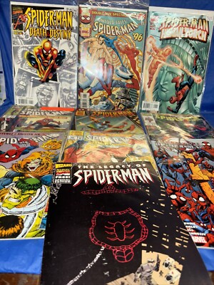 10 MARVEL SPIDER-MAN COMICS; ULTIMATE, SINISTER SIX, HUMAN TORCH, PERSEPTIONS ++