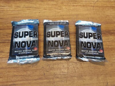 (3) Super Nova Booster Packs NEW Sealed CCG Heartbreaker SciFi Card Game 