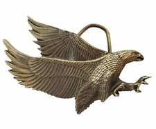 The Great American Buckle Company 1979 BRASS Landing Eagle LIMITED EDITION USA