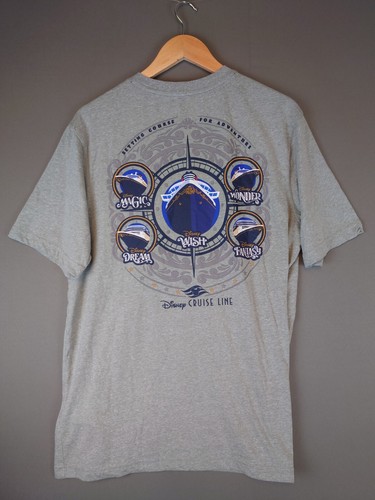 Disney Cruise Line Embroidered Henley Button T Shirt Men's Medium Fits Large - 第 11/14 張圖片