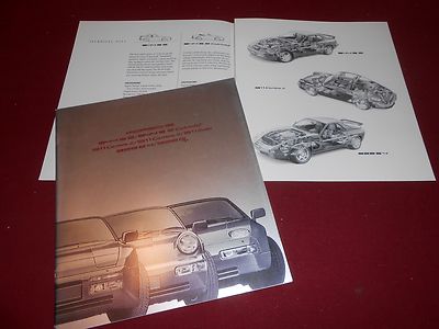 1991 PORSCHE 911 928 944 BIG ORIGINAL 20 p. CATALOG + 91 TECHNICAL DATA BROCHURE