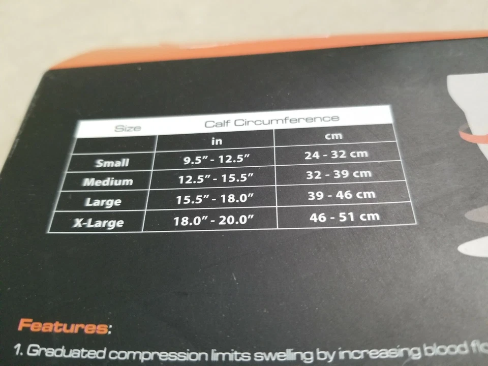 Nuevo PAR DE MANGAS DE COMPRESIÓN MEISTER Espinilla de pantorrilla, Pequeña, Azul Foto 4 de 4