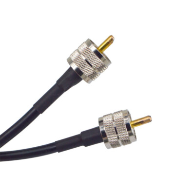 6 ft RG8X coax coaxial UHF PL-259 connectors amateur ham CB radio