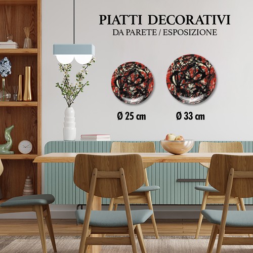 Plato Decorativo Plato JACKSON Pollock, Free Form Arte Muebles Regalo - Imagen 2 de 2