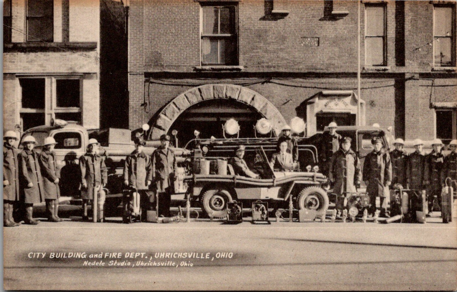 Postcard OH Uhrichsville, Ohio; City Building and Fire Department Cd eBay
