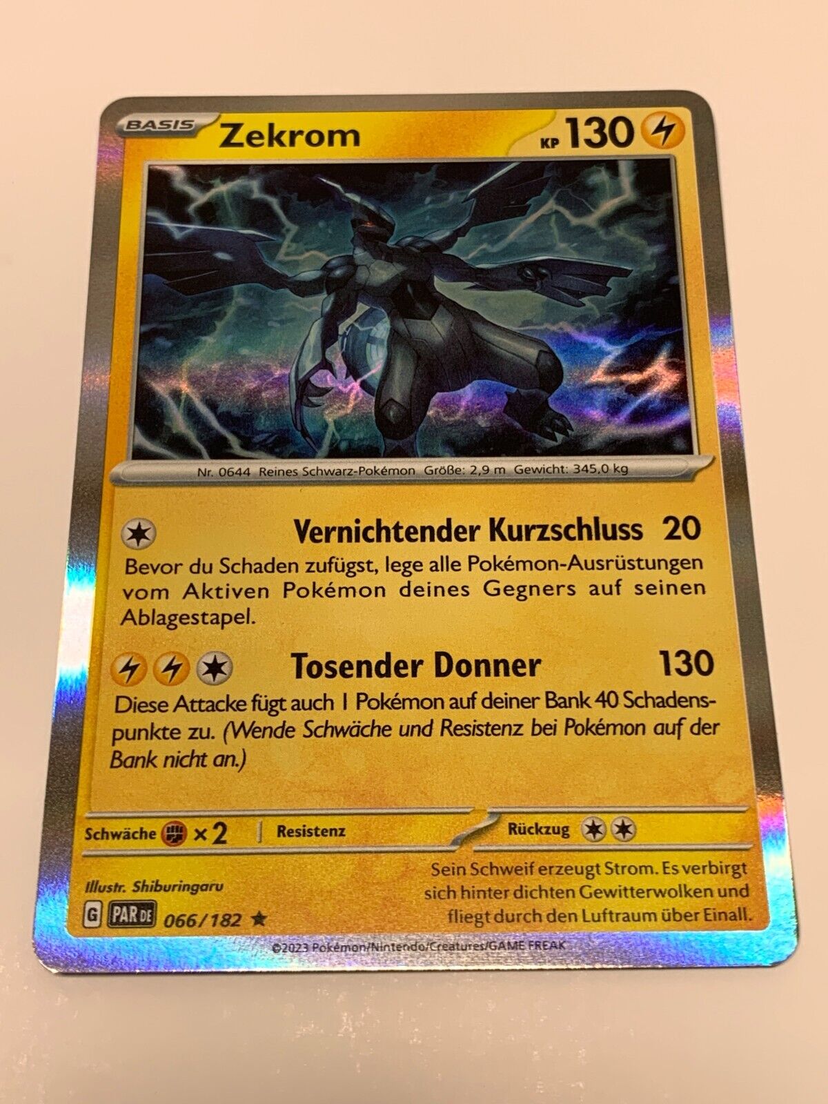 Pokemon TCG - Paradox Rift - Holo - Zekrom - 066/182 - Rare