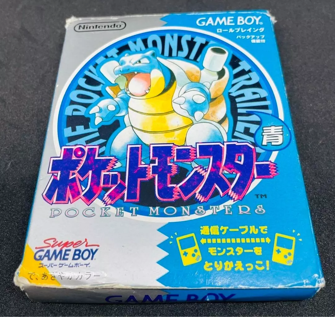 Nintendo Pocket Monster Pokemon Blue Japanese Version for Gameboy with Box