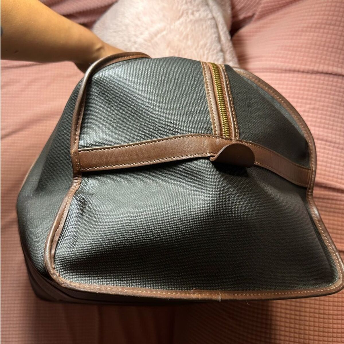 Dunhill Boston Bag Black and Brown Travel Carry on luggage Dunhill Boston Bag Black and Brown Travel Carry on luggage