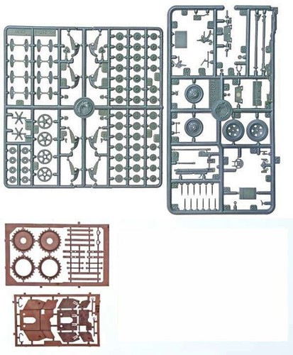 Artillerie Set T-26/45mm Panzerabwehrgeschütz 53-K(1937) UMT 410 Plastik Modellbausatz 1:72 - Bild 3 von 24