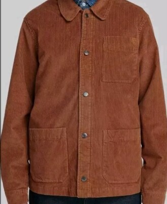 #ad Timberland Corduroy Work Jacket Chore Coat Mens XL Brown Argan Oil NWT MSRP $148 $97.23