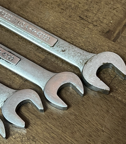 Vintage Craftsman Combination Wrenches Metric 6mm - 17mm =V= Series 9 Pcs. - Picture 8 of 11